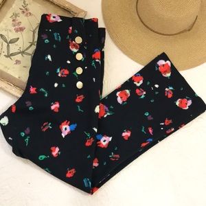 Derek Lam 10 Crosby Floral Robertson Cropped Trousers